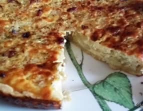 Tarte à l'oignon et origan