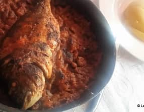 Daurade aux haricots blancs et ratatouille