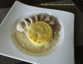 Boudin blanc sauce moutarde