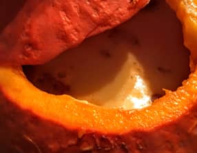 Soupe de potimarron à l’écume de lard