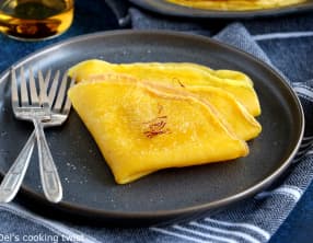 Crêpes au safran et au rhum