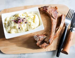 Côte d'agneau et sa purée maison