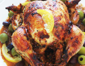 Poulet à la marocaine au citron confit et olives