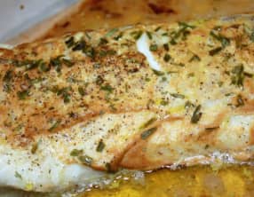 Dos de cabillaud au four à la moutarde et estragon