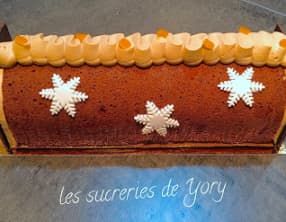 Bûche mandarine caramélia