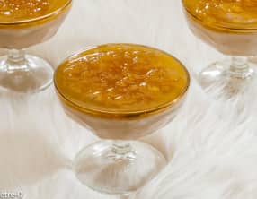 Fromage blanc à la crème de châtaignes et à la confiture d'orange