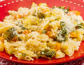 Pâtes au chou et potimarron