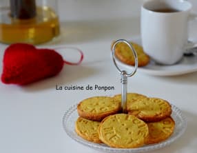 Sablé pistache et yuzu