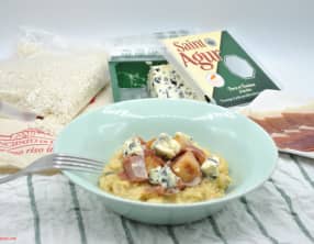 Risotto au Saint-Agur et jambon