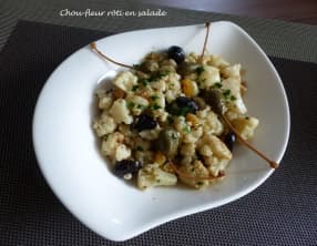 Chou-fleur rôti en salade