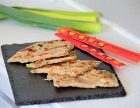 Galettes chinoises au vert de poireau