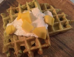 Gaufres au thé matcha