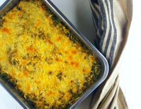 Gratin gourmand aux épinards