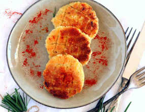 Beignets de riz et pois chiche au paprika doux fumé