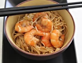 Nouilles sautées aux crevettes
