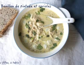 Bouillon de pintade et ravioles du Dauphiné