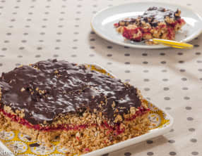 Barres de céréales framboises chocolat