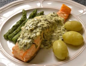 Saumon sauce à l'oseille