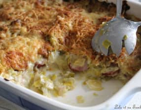 Gratinée de poireaux Franc-Comtoise