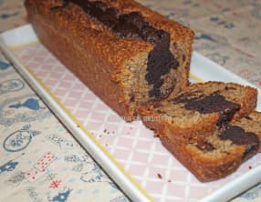 Cake marbré noisetine et chocolat de Philippe Conticini