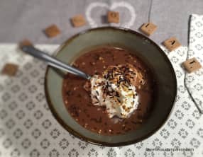 Soupe au chocolat et crème de marron
