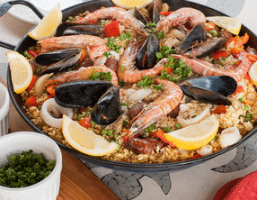 Paella Fruits de mer et Merguez