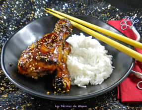 Pilons de poulet laqués au miel
