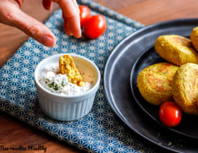 Croquettes de lentilles corail et pois chiches