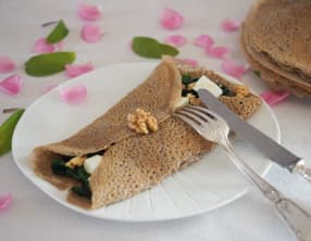 Crêpe salée épinard féta