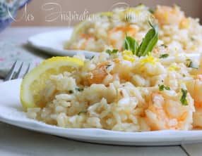 Risotto aux crevettes et citron