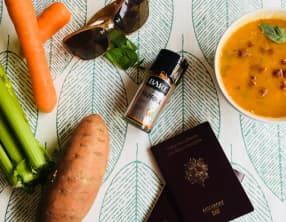 Soupe de patates douces, pois chiches et chorizo