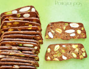 Craquants pistaches, amandes, citron et gingembre