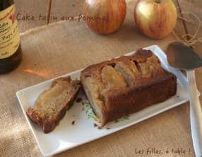Cake tatin aux pommes, sirop au calvados