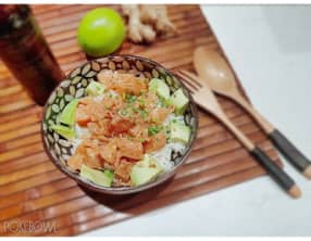 Pokebowl Saumon Avocat Soja Citron