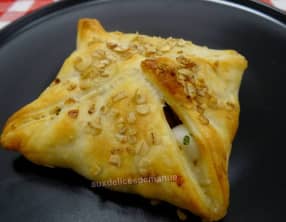 Paniers feuilletés aux pétoncles, champignons, parmesan et flocons d'avoine, noël traditionnel