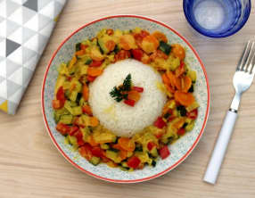 Poêlée de légumes sauce curry coco