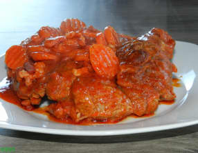 Jarret de boeuf à la sauce tomate