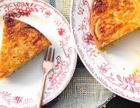 Gâteau renversé au citron et à la cardamome