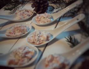 Cuillères apéritives au saumon fumé