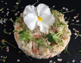 Tartare de crabe au yuzu