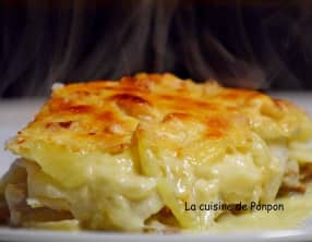 Gratin de céleri rave, pommes de terre et gorgonzola