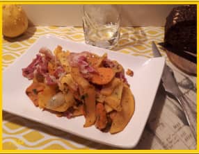 Poêlée de navet boule d'or et patate douce