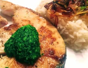 Darnes de lieu noir au beurre d’escargot