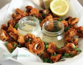 Calamars frits au lait fermenté