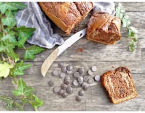 Banana bread marbré moelleux