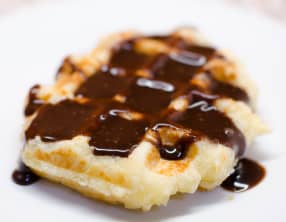 Gaufres liégeoises, sauce Nutella