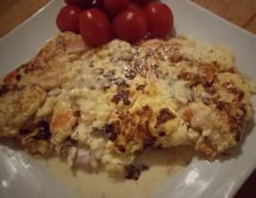 Omelette au saumon fumé