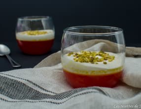 Verrines à l'orange sanguine et crème de pistaches