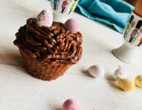 Cupcakes nids de Pâques au chocolat