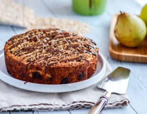 Gâteau pomme et poire au chocolat